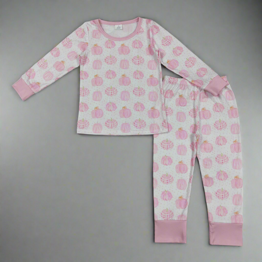 Pumpkin pjs Boys girls loungewear PJs Pajama Fall