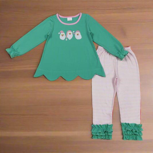Girls Christmas Santa set