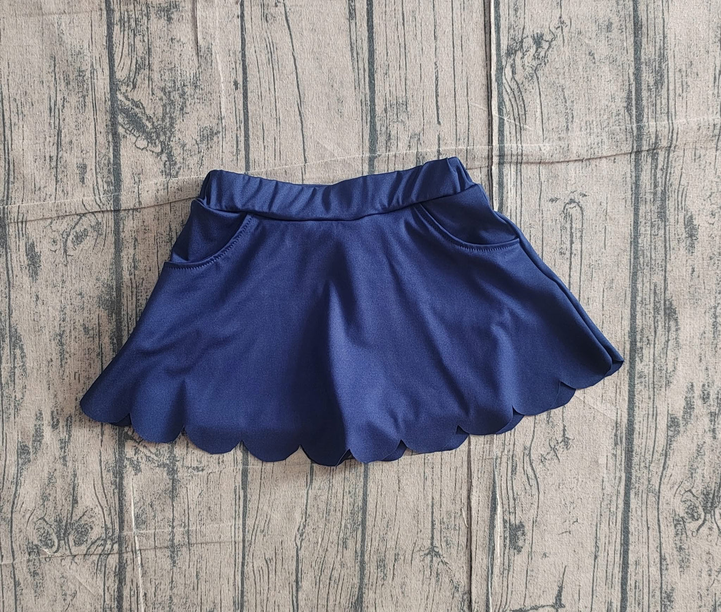Scalloped skorts/skirt girls navy (skirt only) athletic