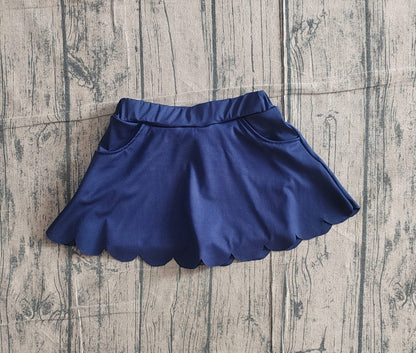Scalloped skorts/skirt girls navy (skirt only) athletic