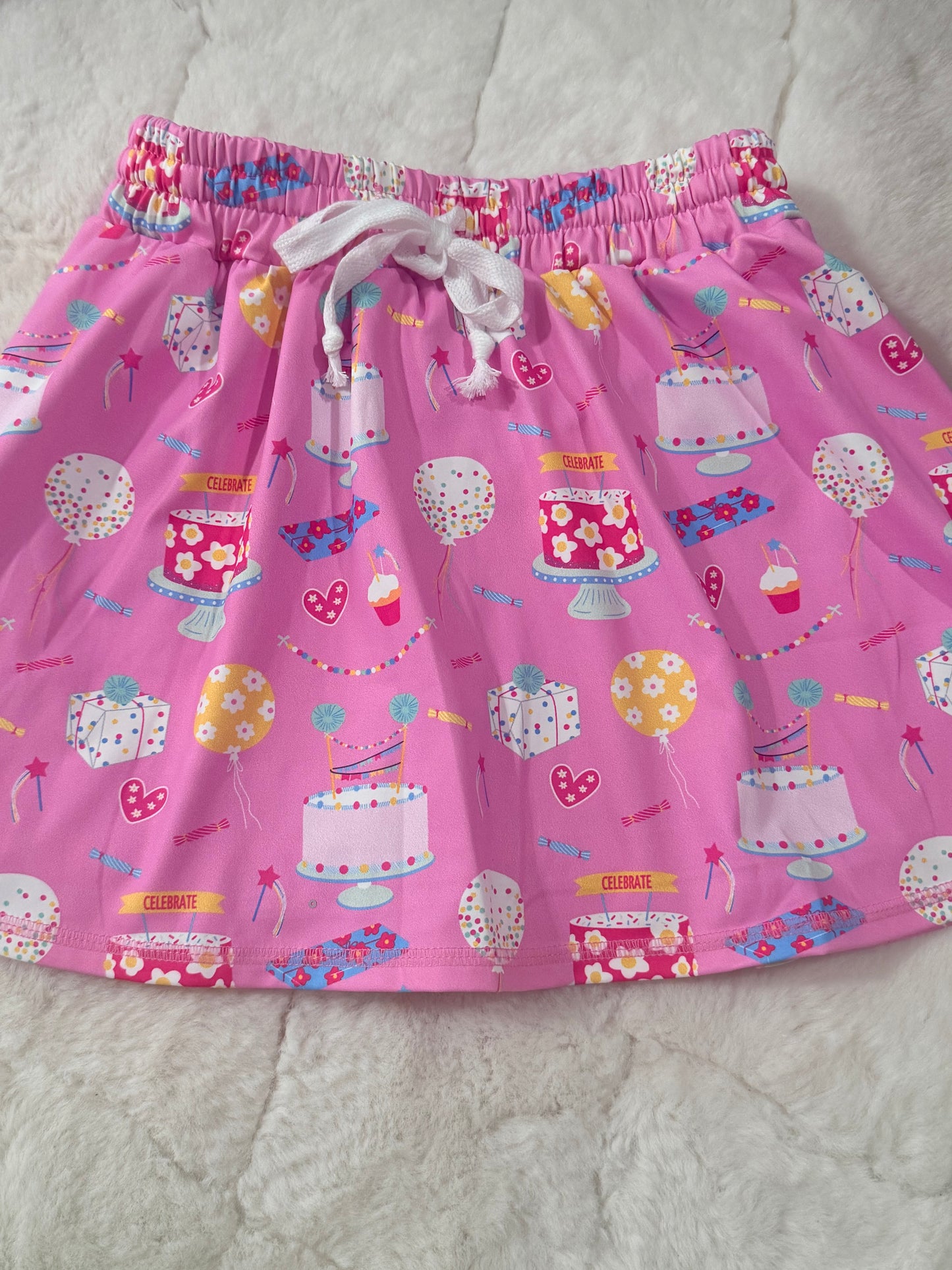 Party, birthday skorts/skirt girls athletic