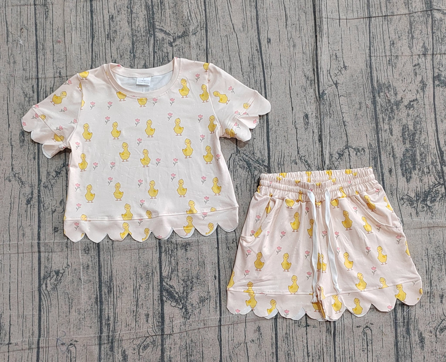 Spring/summer Scalloped set girls