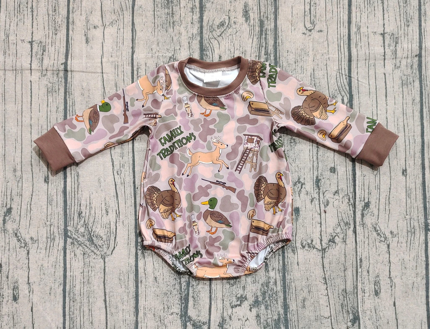 Camo family tradition boys set and bubble