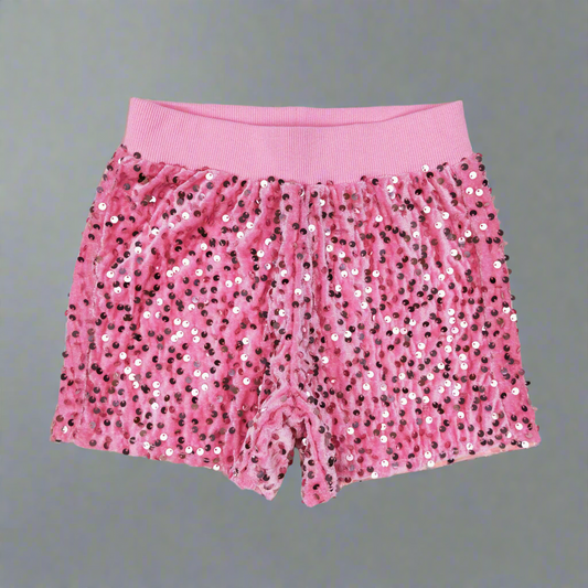 Pink and Hot Pink Sequin Shorts girls