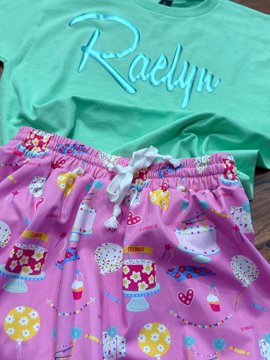 Party, birthday skorts/skirt girls athletic