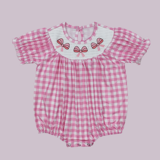Girls pink bow bubble