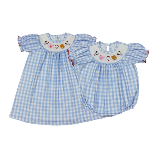 Fall farm animal dress, bubble