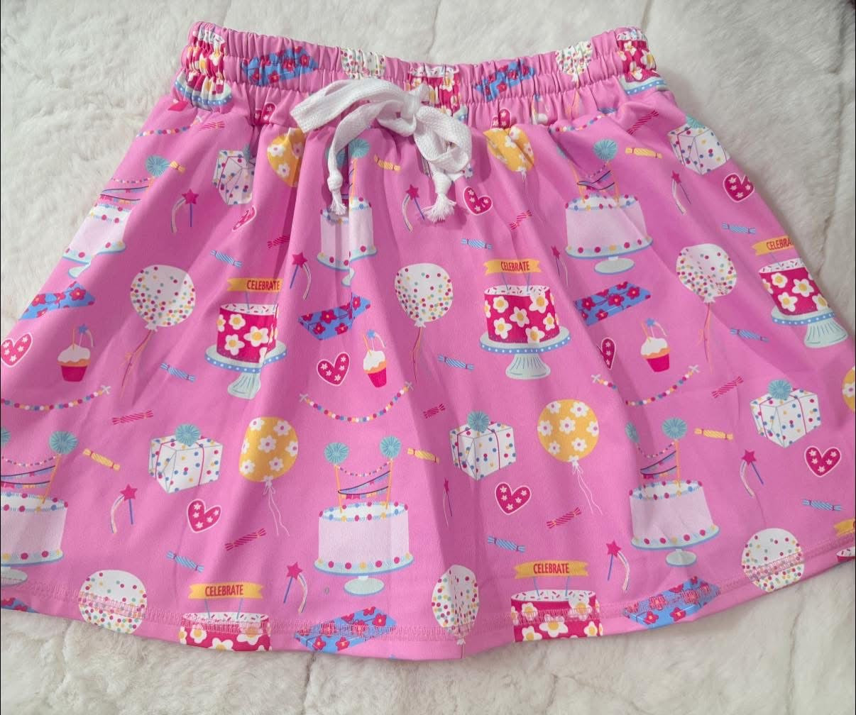 Party, birthday skorts/skirt girls athletic