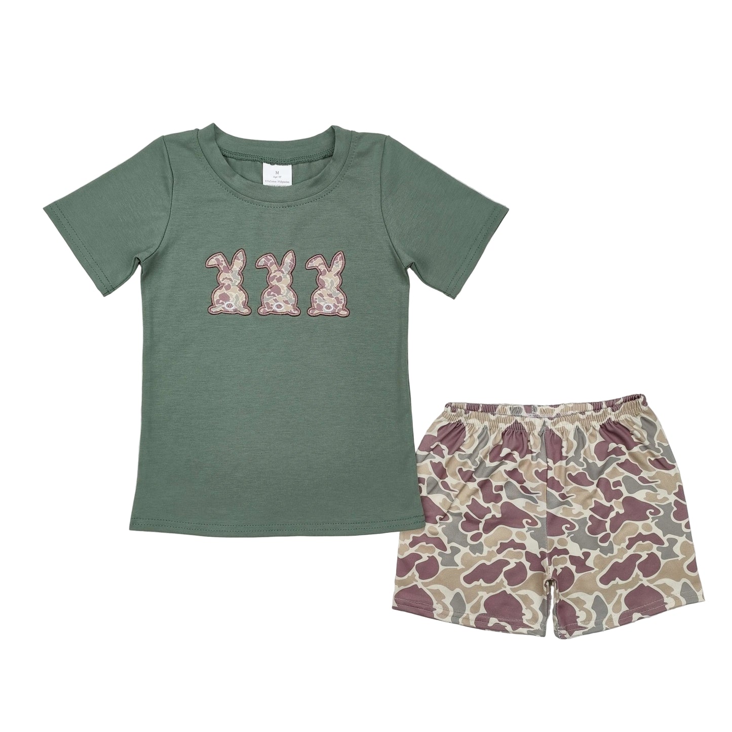Boys Easter bunny camo set 2