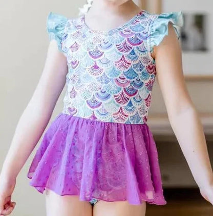 Girls mermaid scale swimsuit