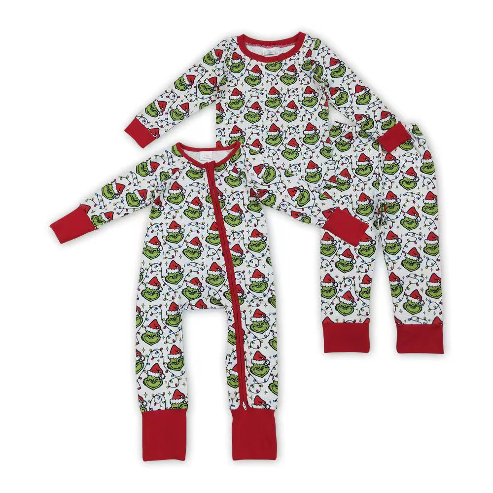 Christmas lights boys girls Loungewear pajamas pjs blanket