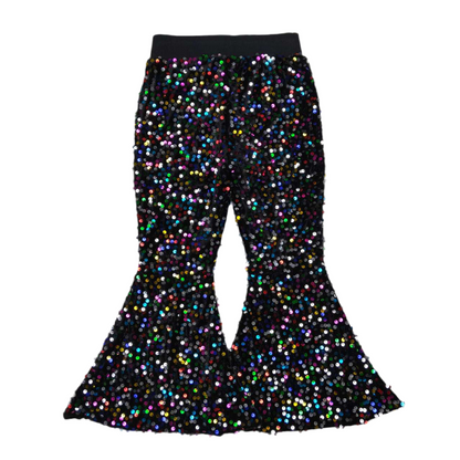 Sparkle sequin flare pants girls