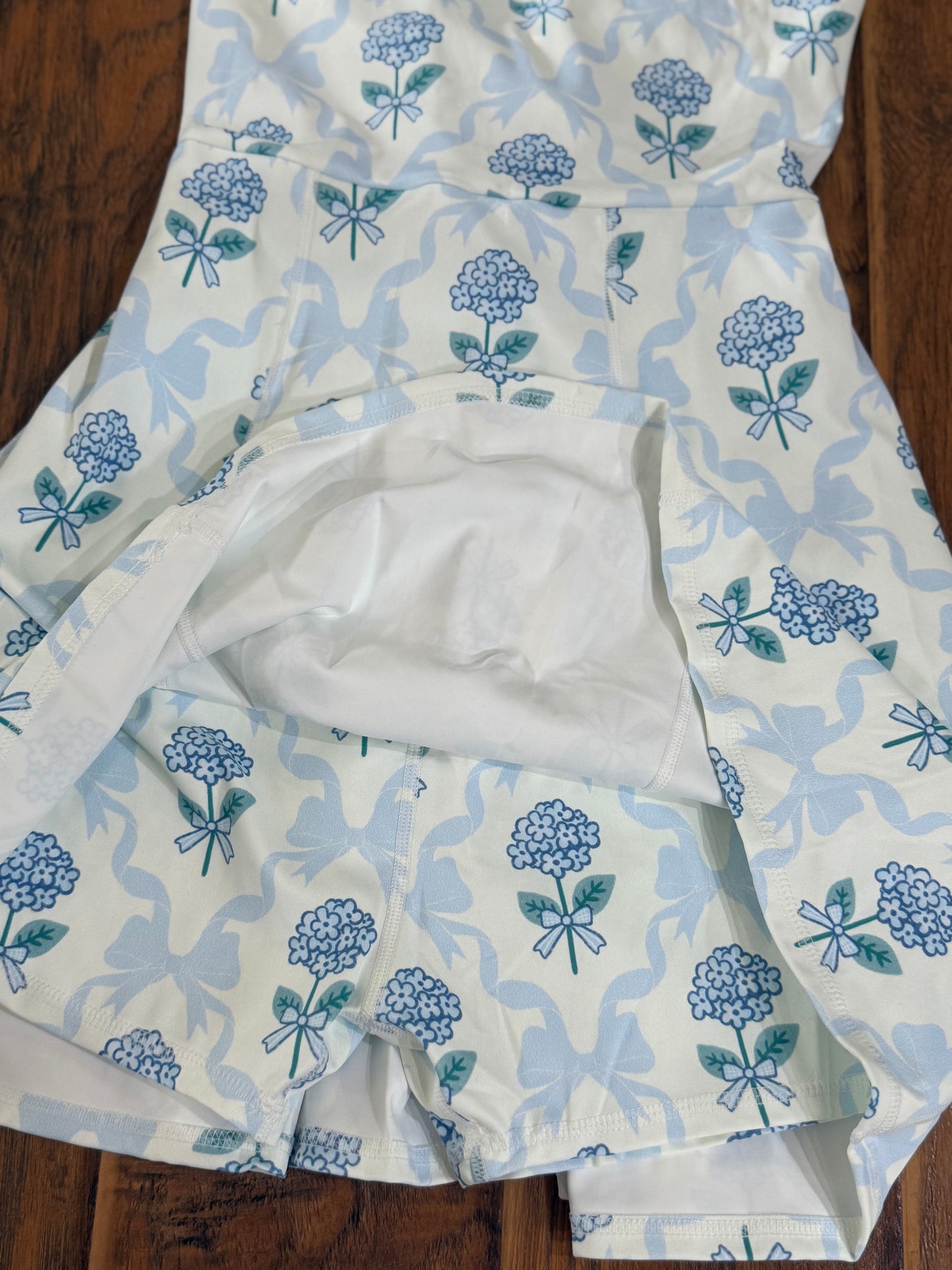 Blue floral athletic dress girls