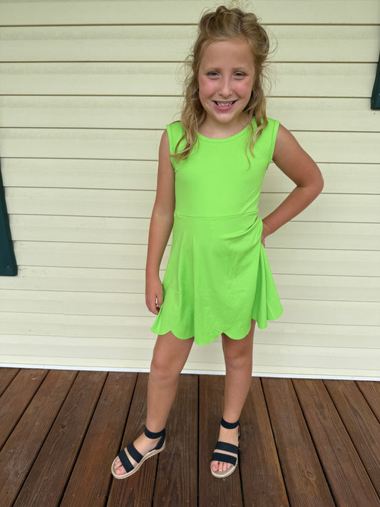 Lime athletic dress girls