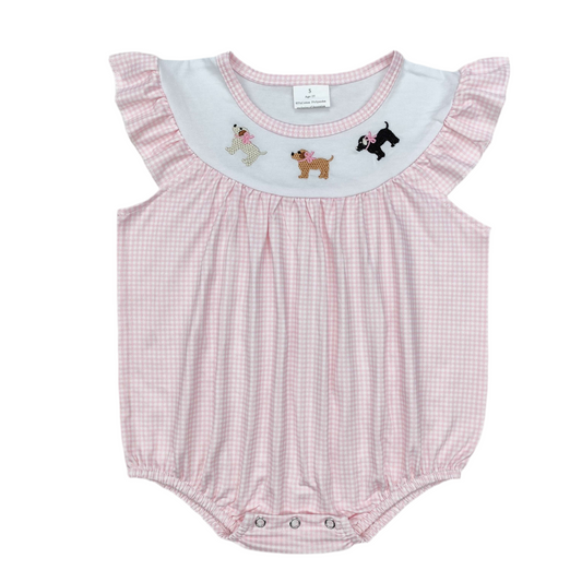 Girls pink puppy bubble