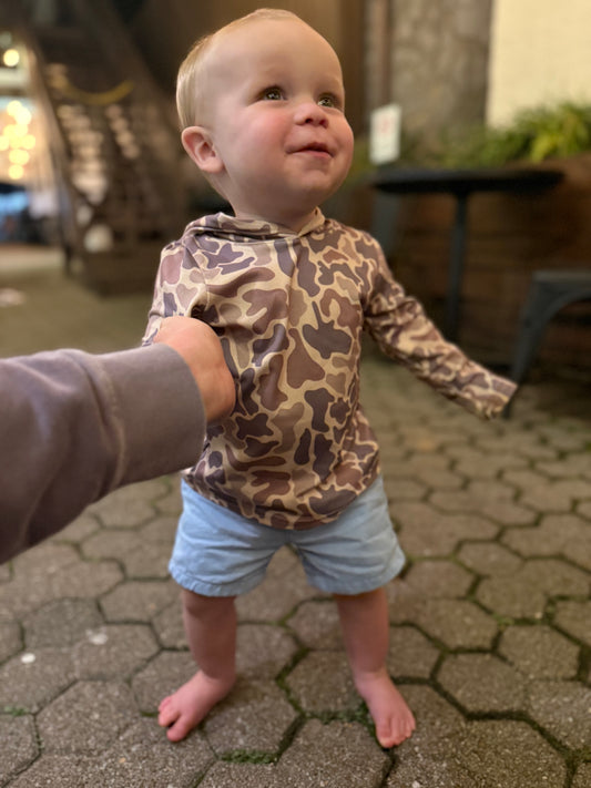 Boys camo hoodie pullover
