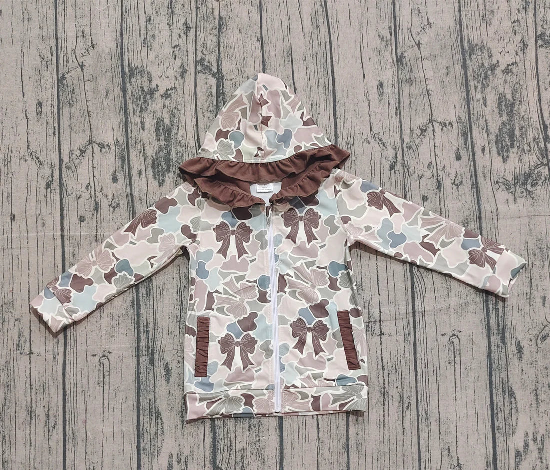 Girls camo bow jacket