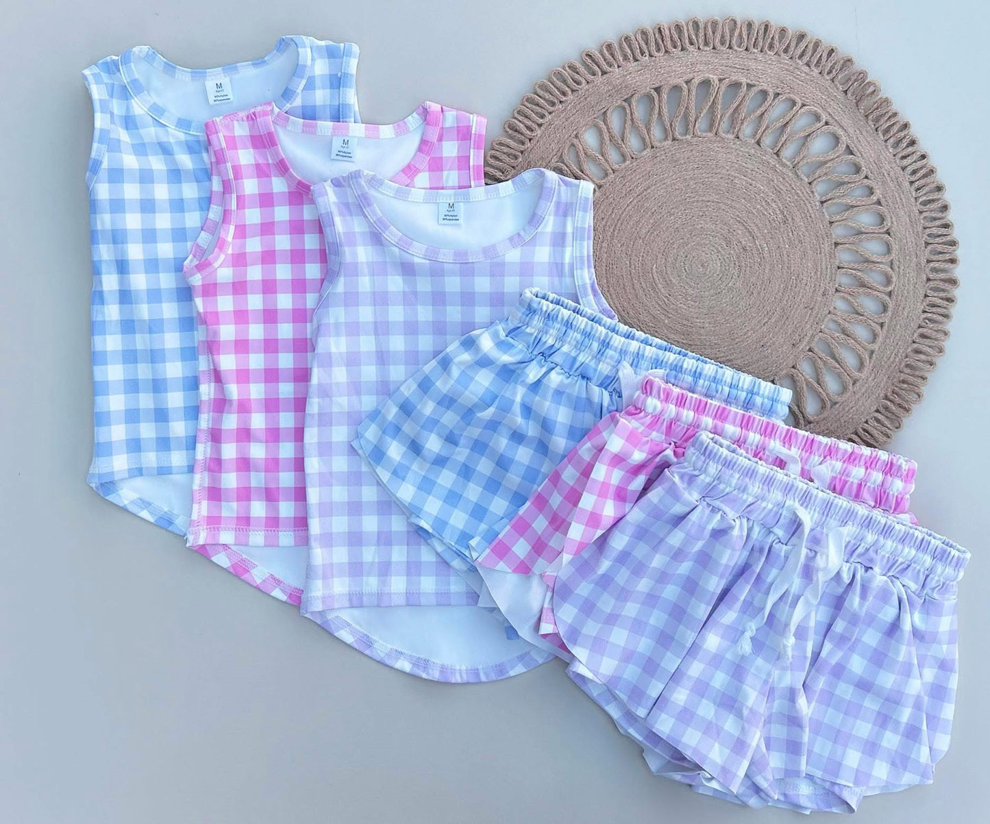 Gingham sets girls