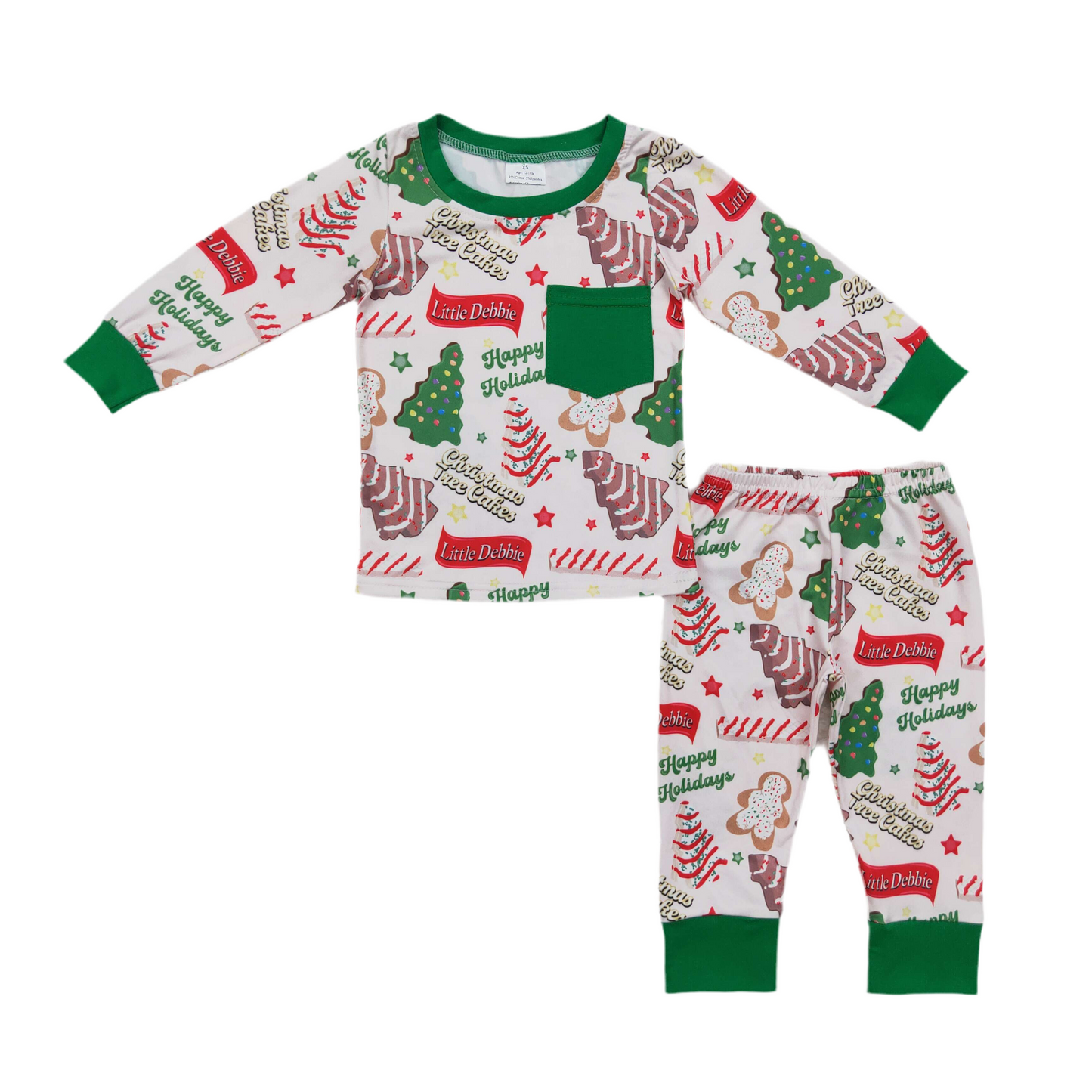 Tree cakes Boys girls Christmas loungewear PJs Pajama