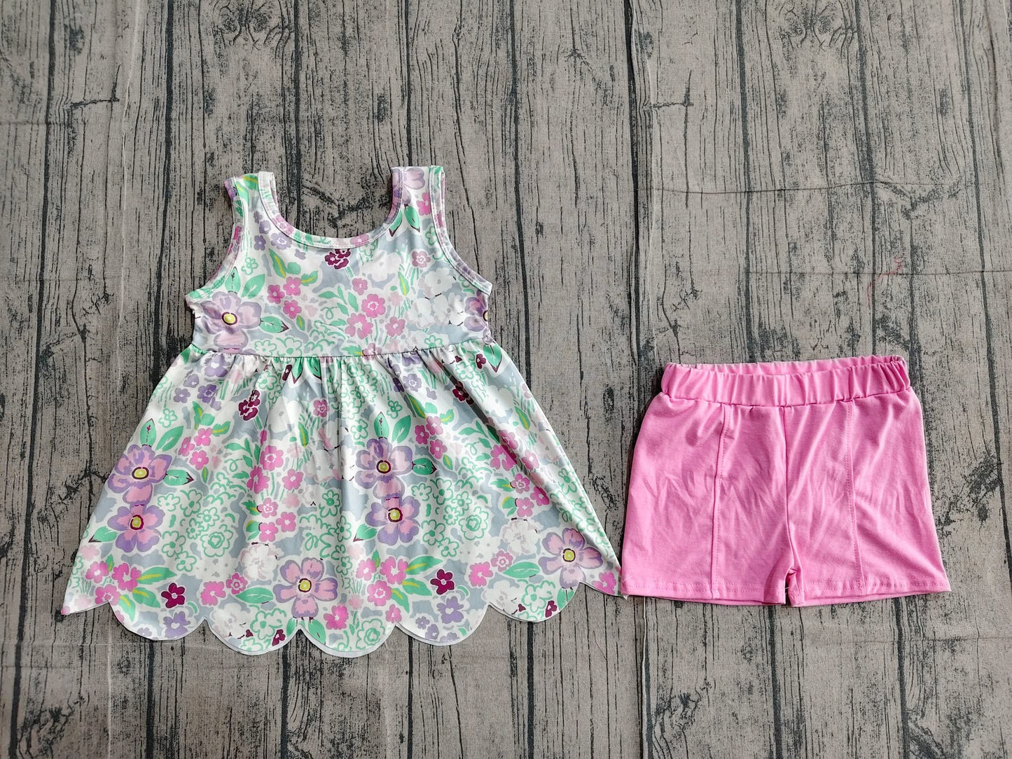 Pink bow back summer, spring  set girls
