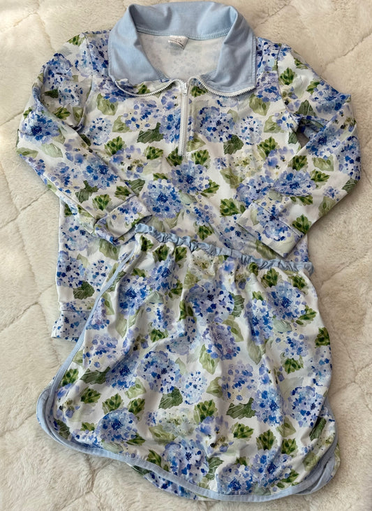 Fall Girls floral skirt set
