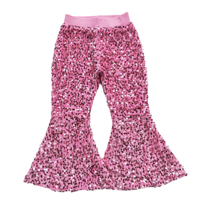 Sparkle sequin flare pants girls