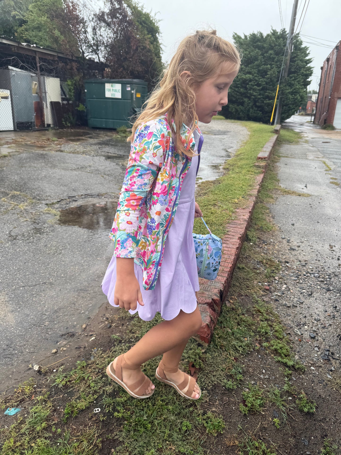 Floral jacket girls athletic