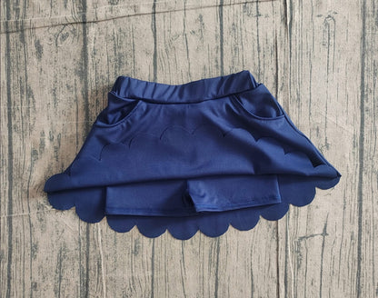 Scalloped skorts/skirt girls navy (skirt only) athletic