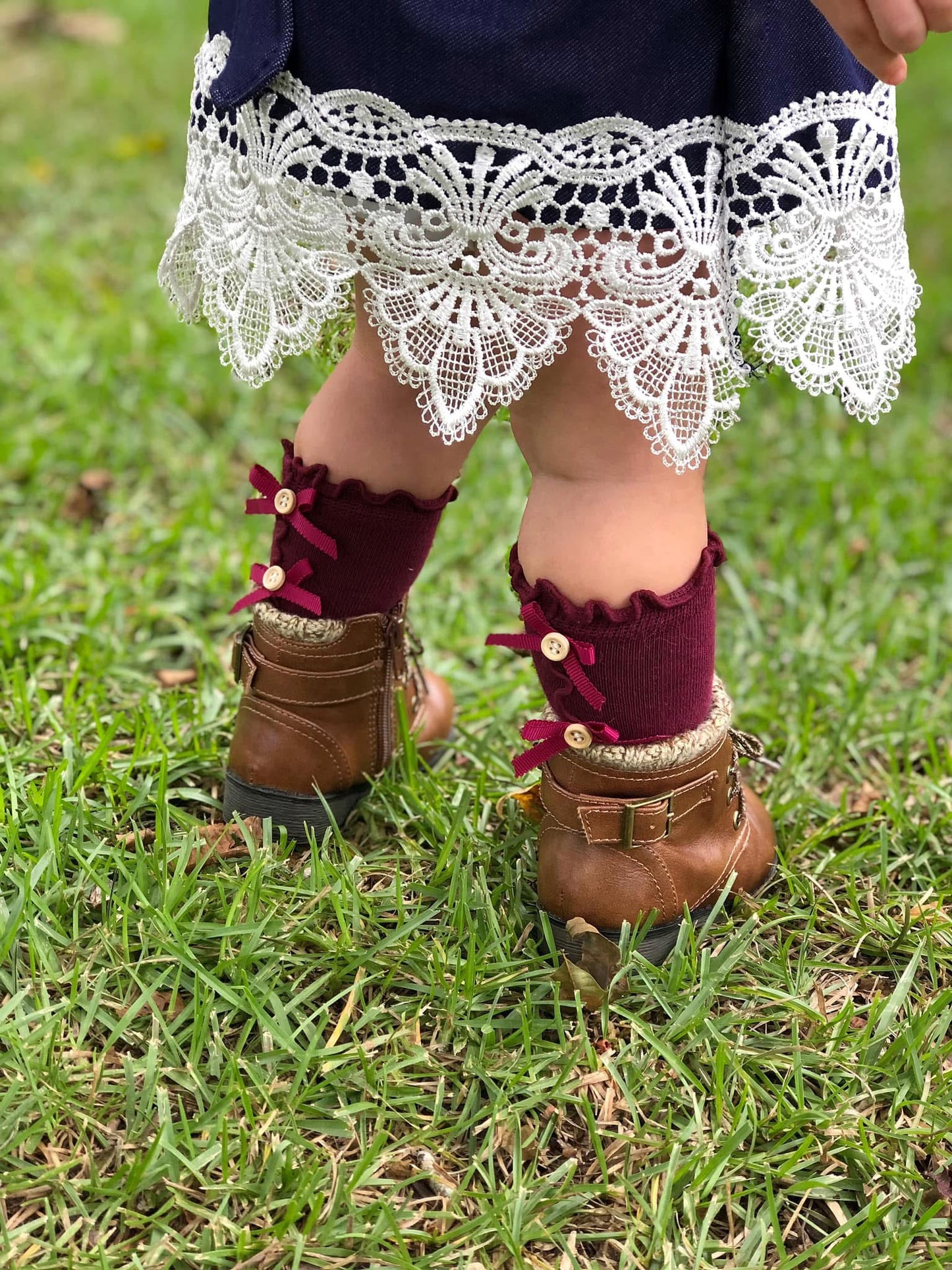 Ruffle button socks girls babies toddlers