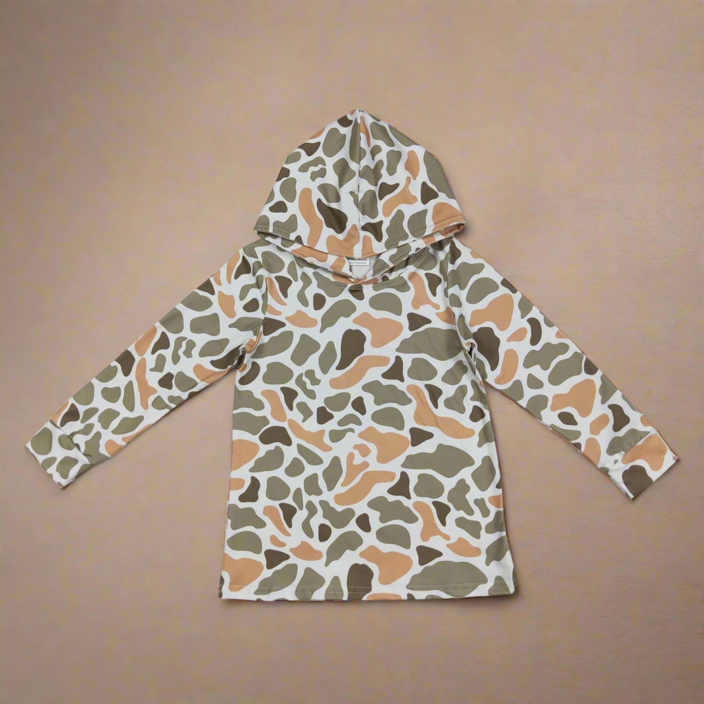 Boys camo hoodie pullover