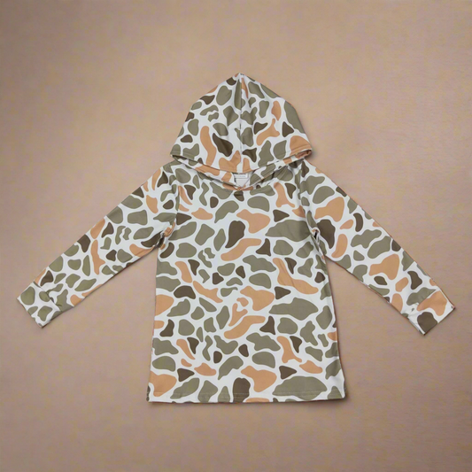 Boys camo hoodie pullover
