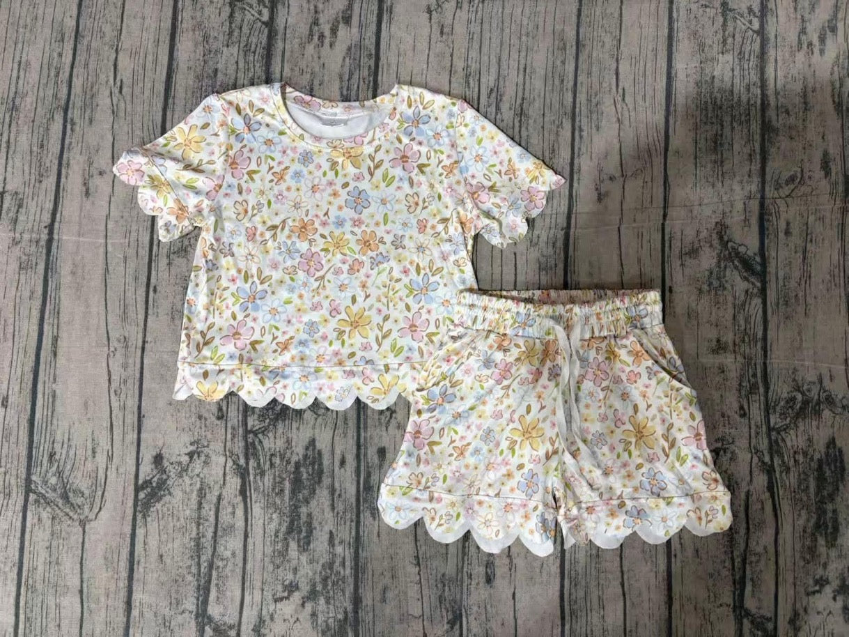 Floral Scalloped set girls