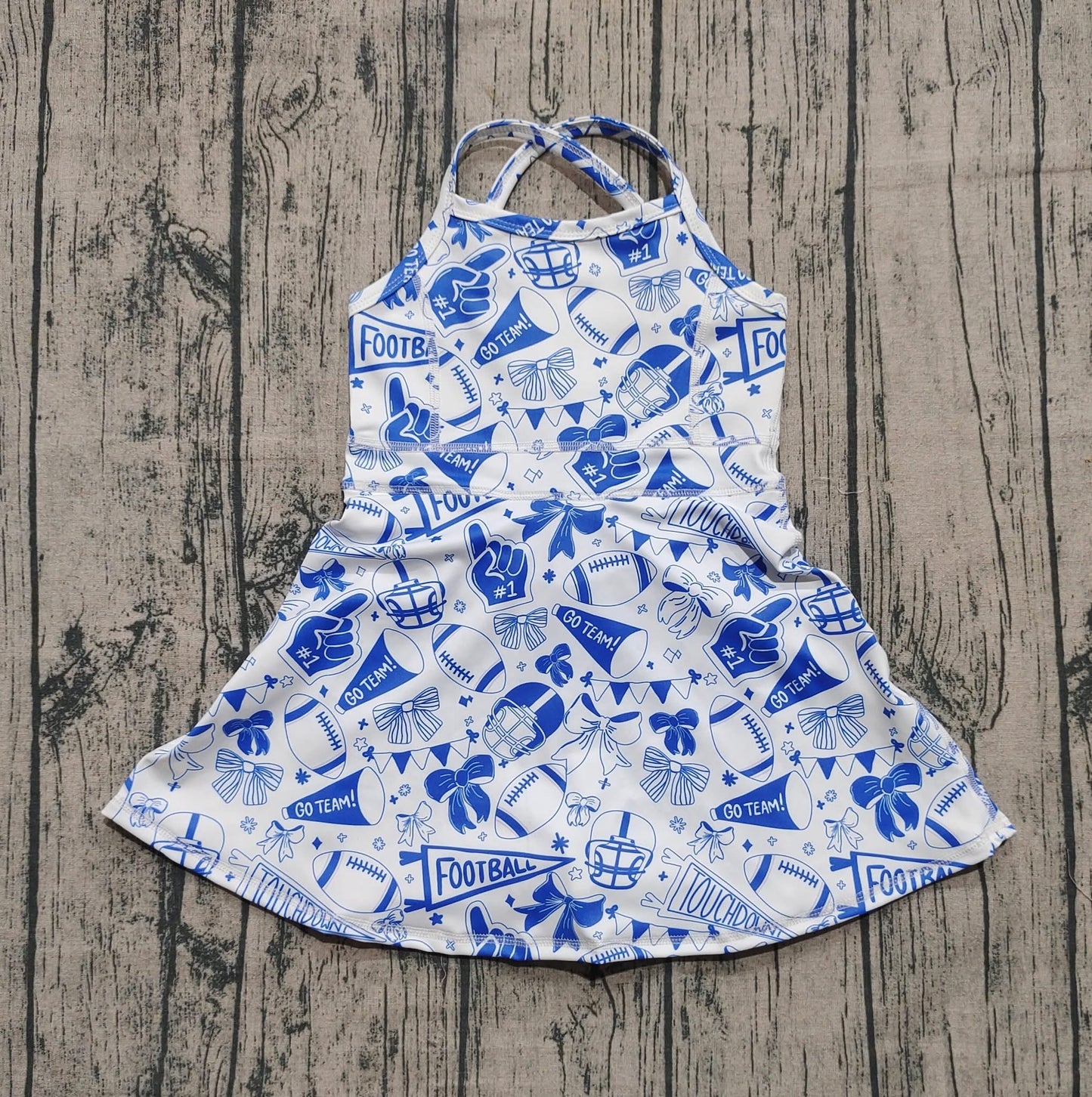 Football season athletic dress girls