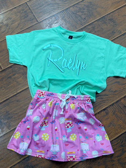 Party, birthday skorts/skirt girls athletic