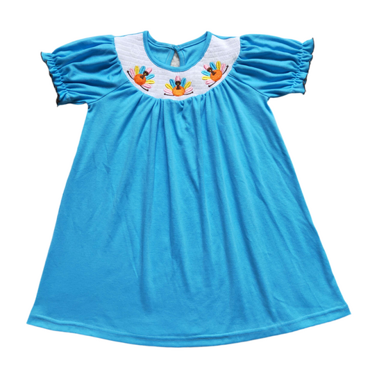 Turkey Thanksgiving thankful dress girls