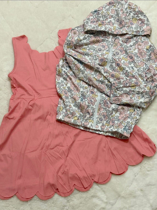 Floral jacket girls + the coral athletic dress