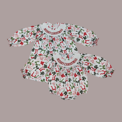 Merry Christmas girls dress winter