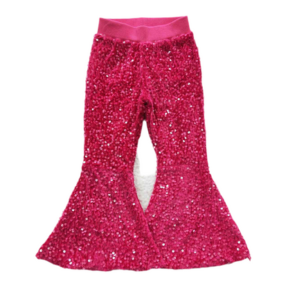 Sparkle sequin flare pants girls