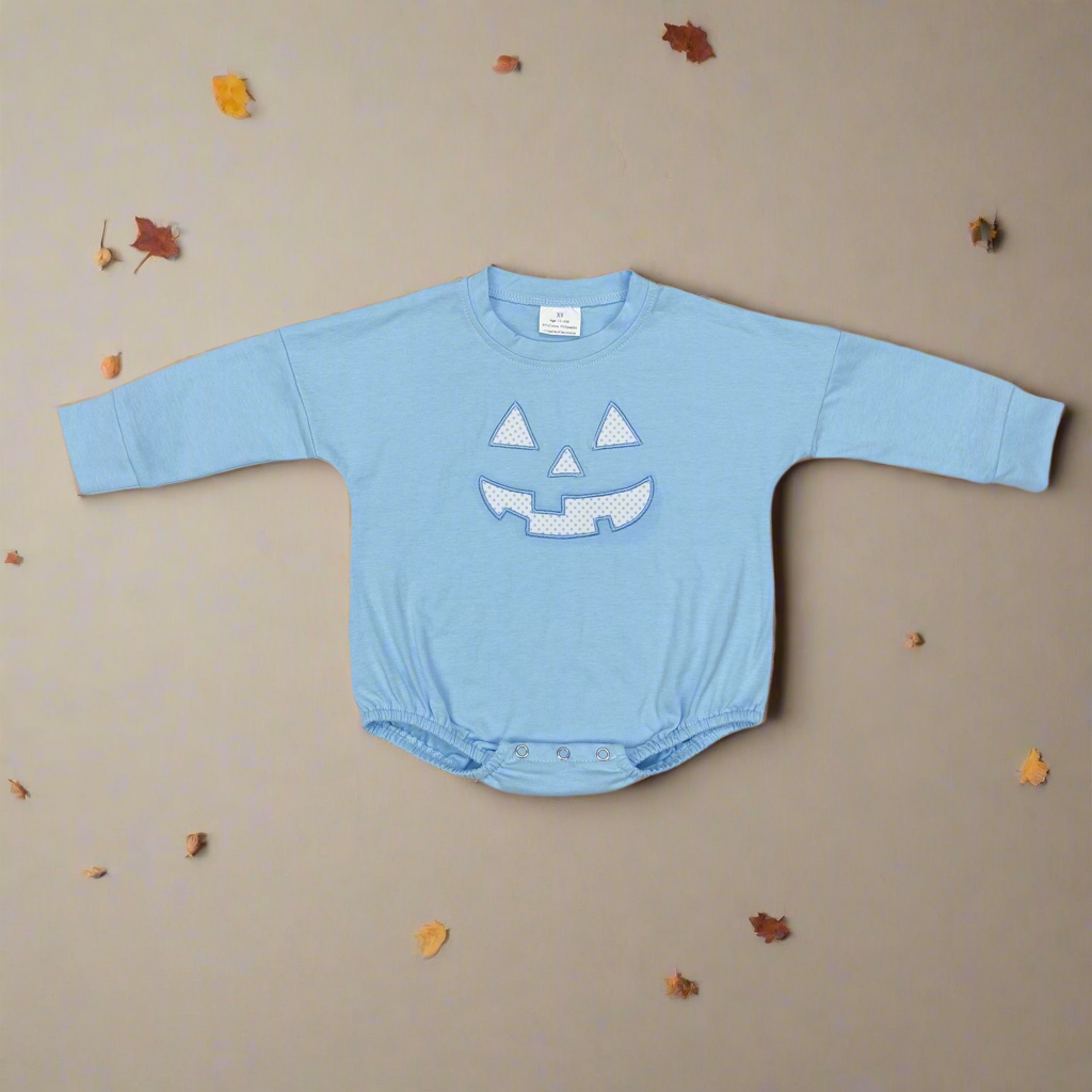 Boys blue pumpkin bubble fall