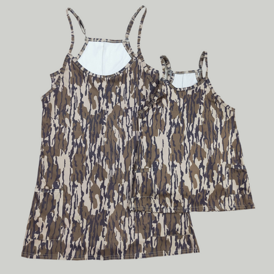 Adult women camo dress brown