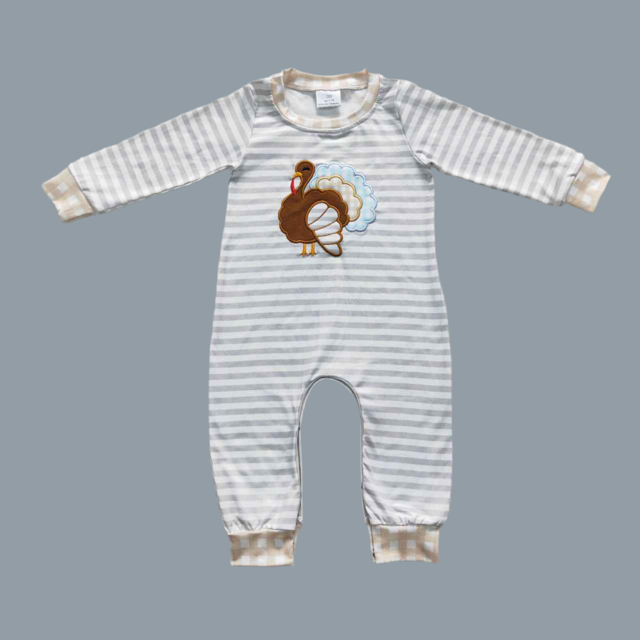 Boys turkey romper fall