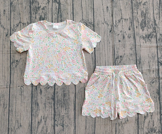Floral Scalloped set girls