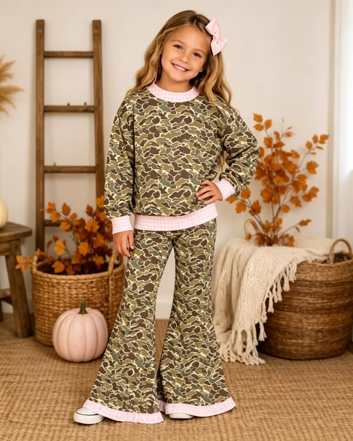 Camo pink set girls