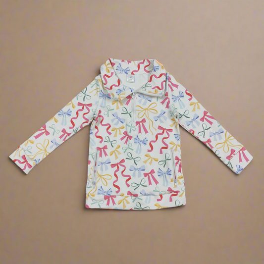 Girls bow pullover