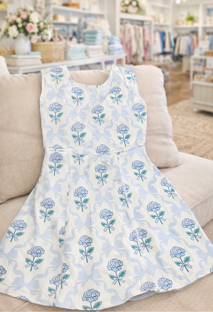 Blue floral athletic dress girls