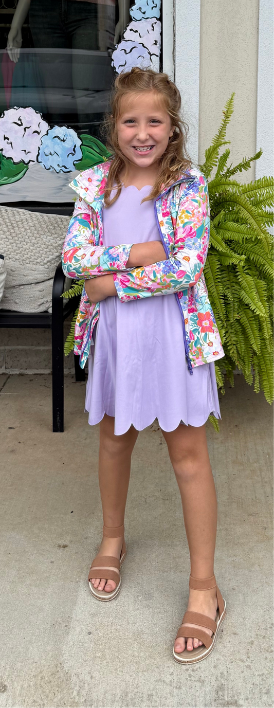 Floral jacket girls athletic