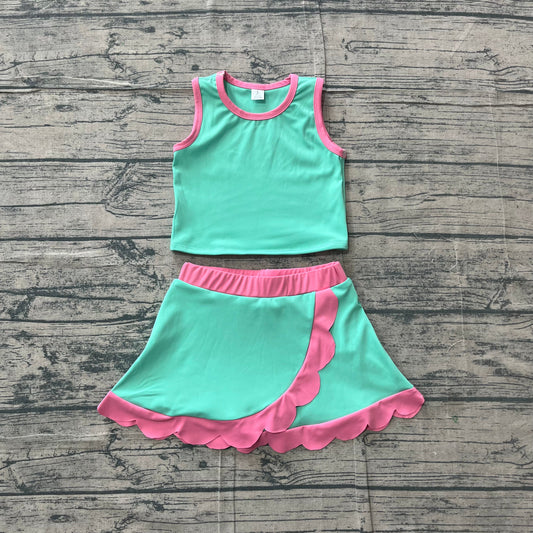 Pink scalloped set girls