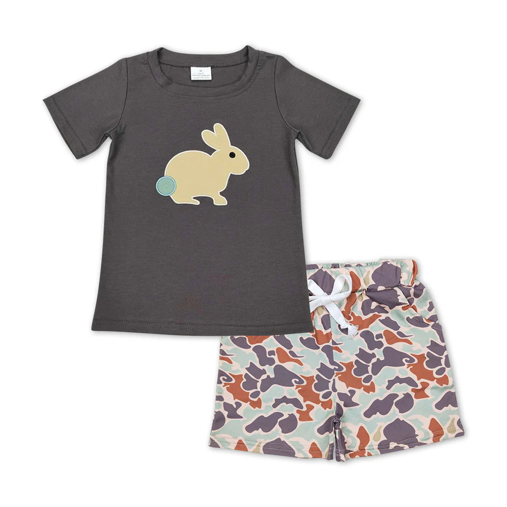 Boys Easter bunny camo set