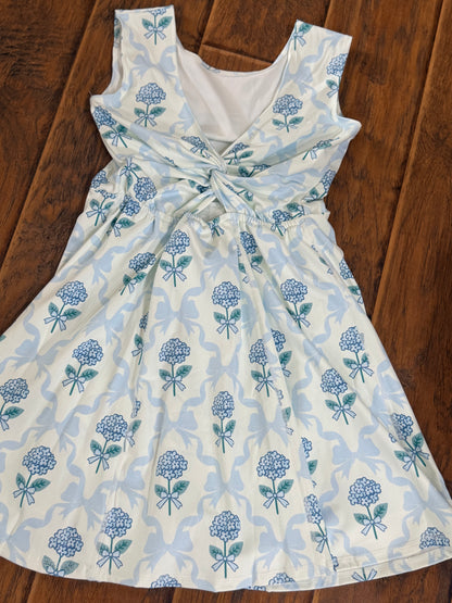 Blue floral athletic dress girls