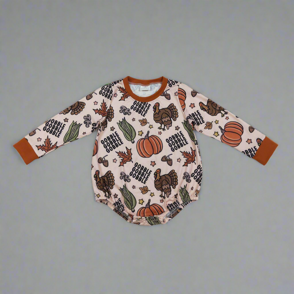 Boys bubble camo gobble turkey